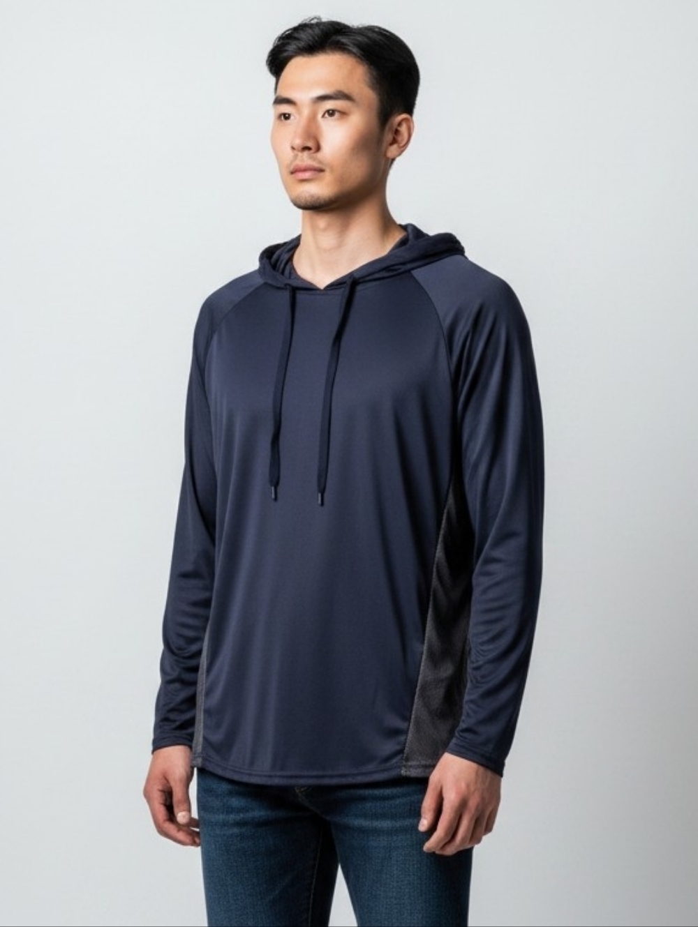 Series-8 Navy Athletic Hooded Top Size Small